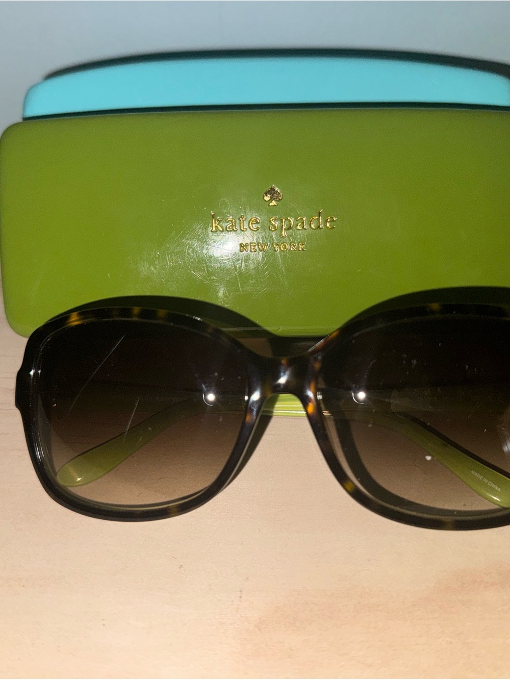 kate spade Olive Green & Tortoiseshell Women's Sunglasses